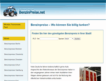 Tablet Screenshot of benzinpreise.net